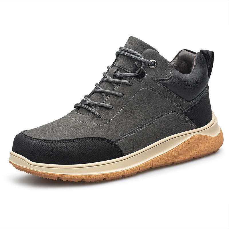 Men's Height-Boosting Casual Shoes, Breathable & Soft 6CM/8CM Sole, Wear-Resistant, Versatile Fashion Sneakers
