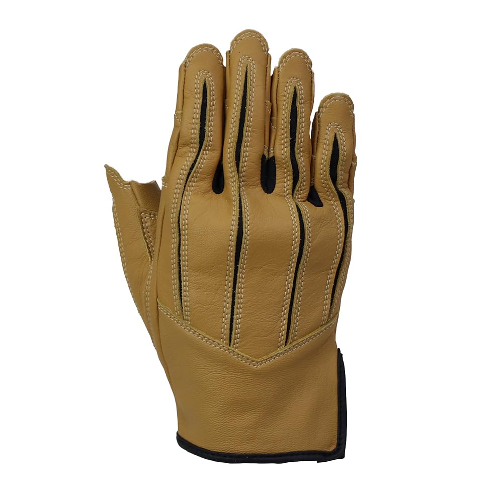 NANKAI ErgoGrip Fingerless Motorcycle Size Nankai Parts Gloves, Tan, L, SDG-7068,