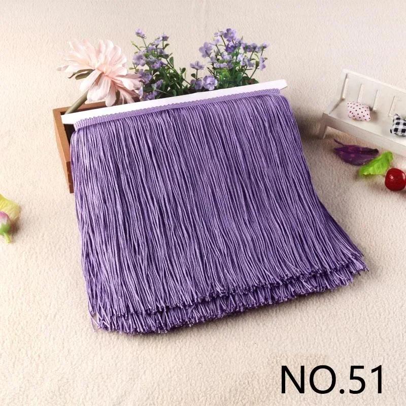 10M 10-30cm Meetee Fransar Tofsar Fransade Väskor Dekorativa Garner Fransar för Gardiner Kläder Spetsband Tygaccessoarer