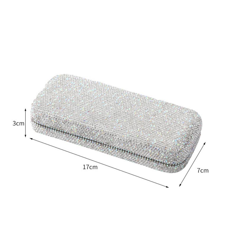Large Storage Rhinestone Car Glasses Case Eyeglass Case Hard Shell Sunglasses