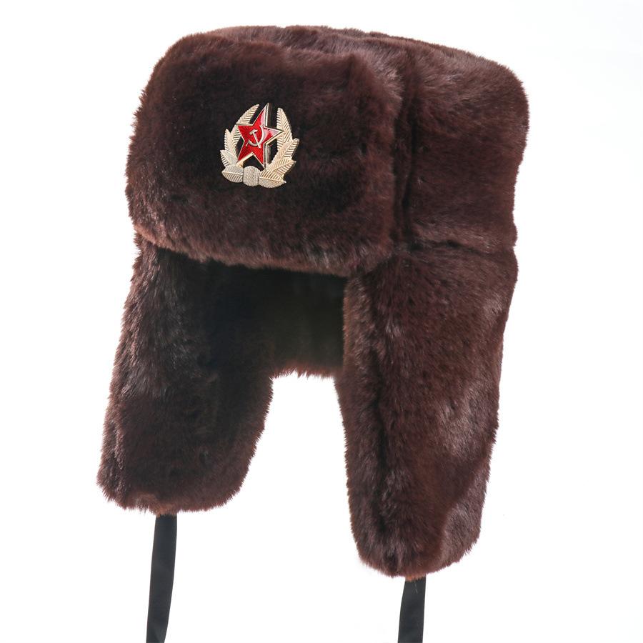 

Уличная холодостойкая шапка-парик, теплая зимняя хлопковая шапка с защитой ушей, с напуском и утолщенная average size