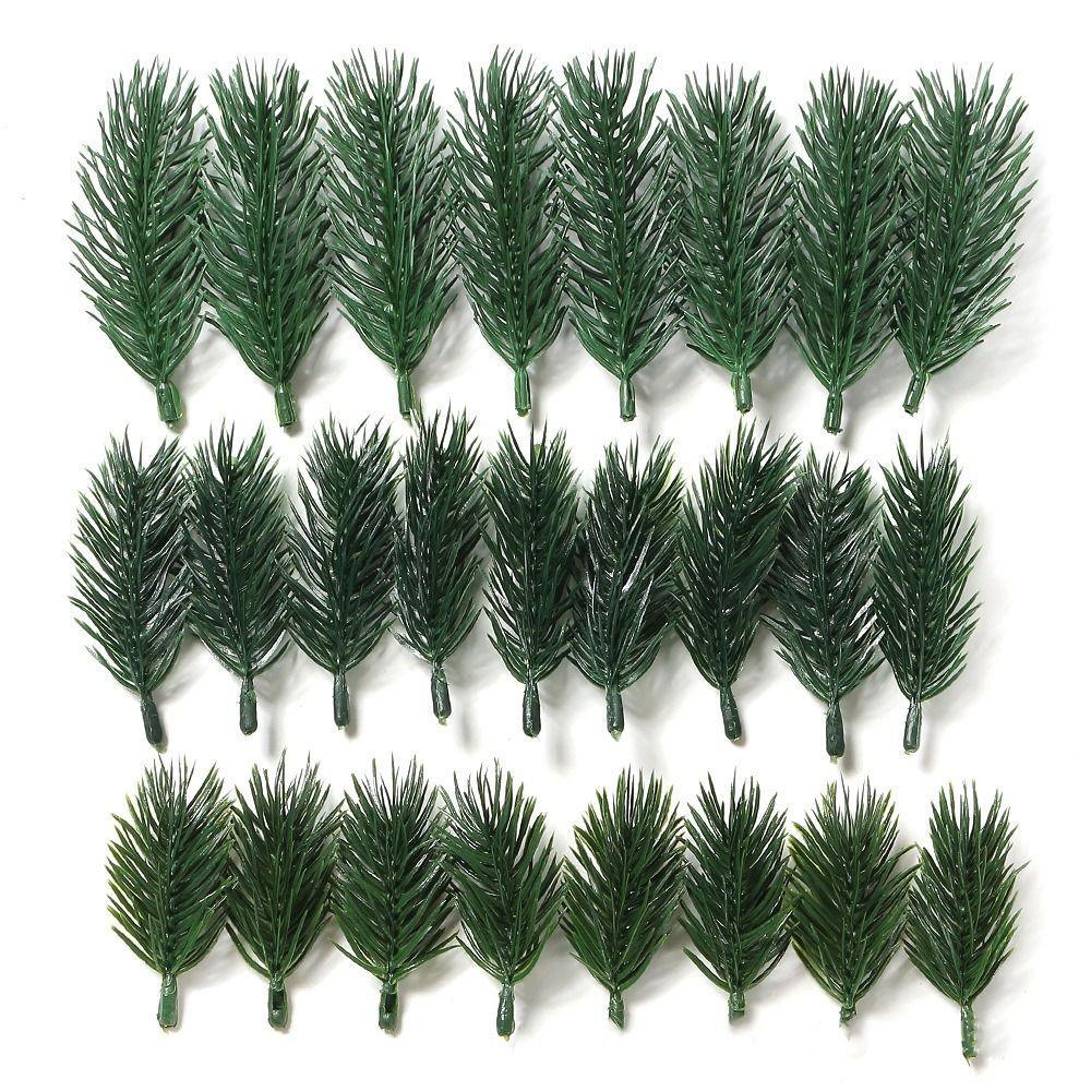 DIY Simulation Pine Needles Green Leaves Christmas Tree Artificial Pine Branch Garland Accessory Plastic Fake Cypress Leaves