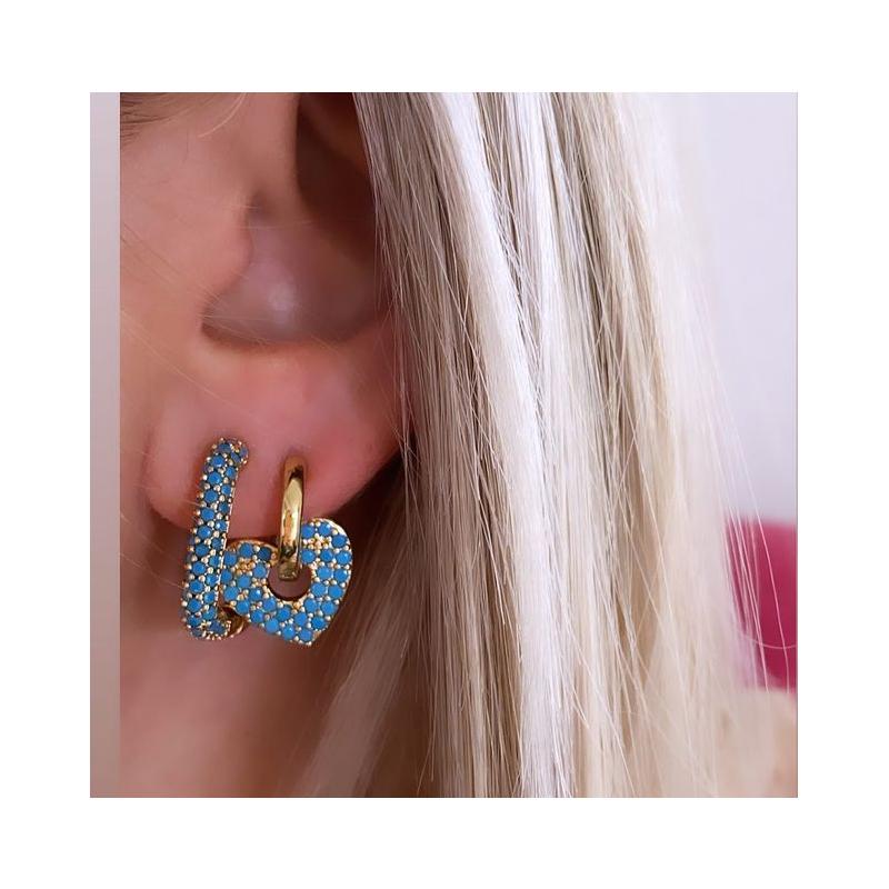 Hoop earrings gold color silver color small hoop earrings crystal women rainbow earrings Fashion jewelry wholesale VE144