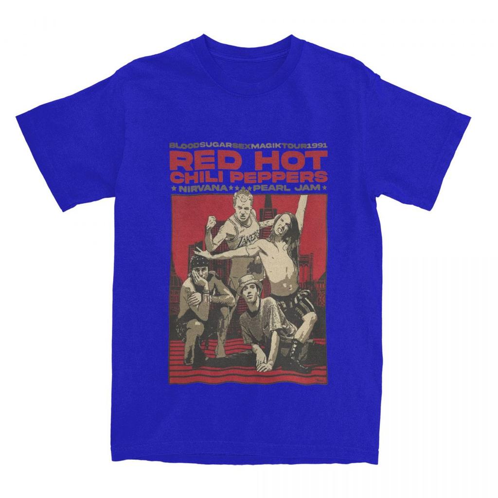 Red Hot Chili Peppers Rock Band T Shirts Accessories Men Women's Cotton Vintage Tees Short Sleeve Clothes Unique