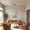 Zephyr Schwarz 48W LED + Fernbedienung Deckenventilatorlampe