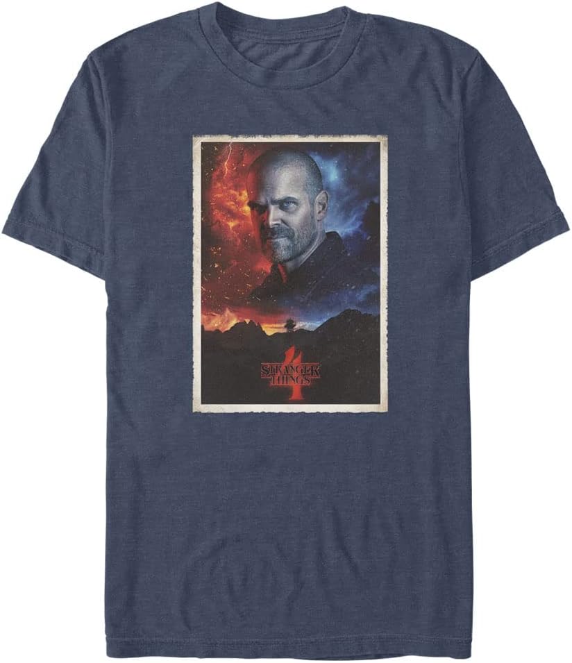 Stranger Things Men s Big & Tall Hopper Poster T-Shirt 4XL