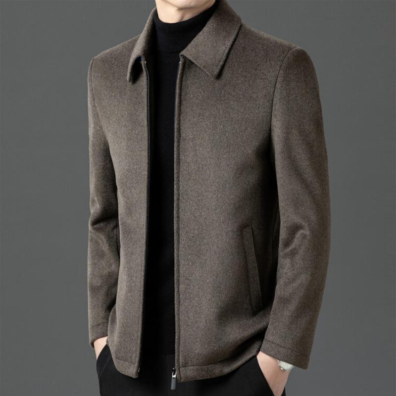 Autumn and Winter Jacket Jacket Men's Lapel Versatile Business Casual Middle-aged Dad Jacket