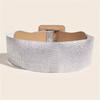 Waist Closure Fashion Wide Waist Belt Vintage Sparkling Wide Waistband Adjustable Blingbling Sequin Elastic Belt Party Club