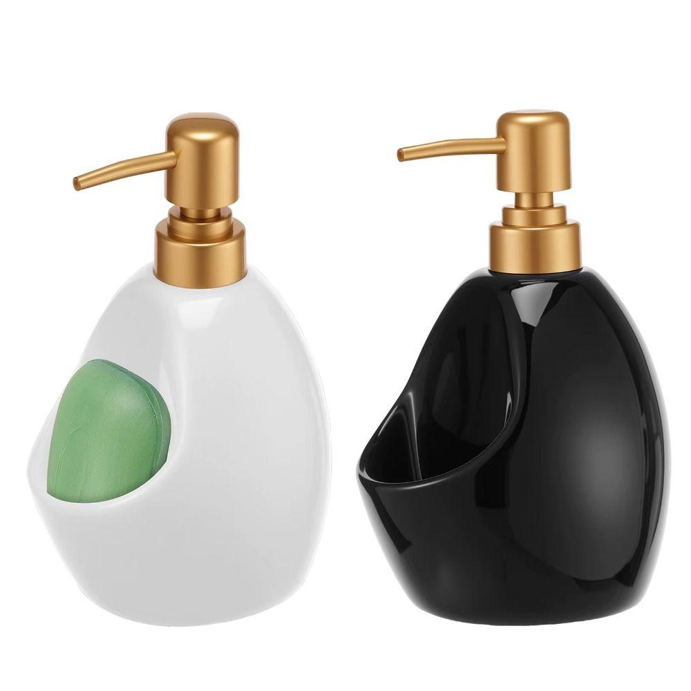 Press Pump Ceramic Lotion Bottle 480ml Capacity Bath Lotion Pump Jar Hotel Bathroom