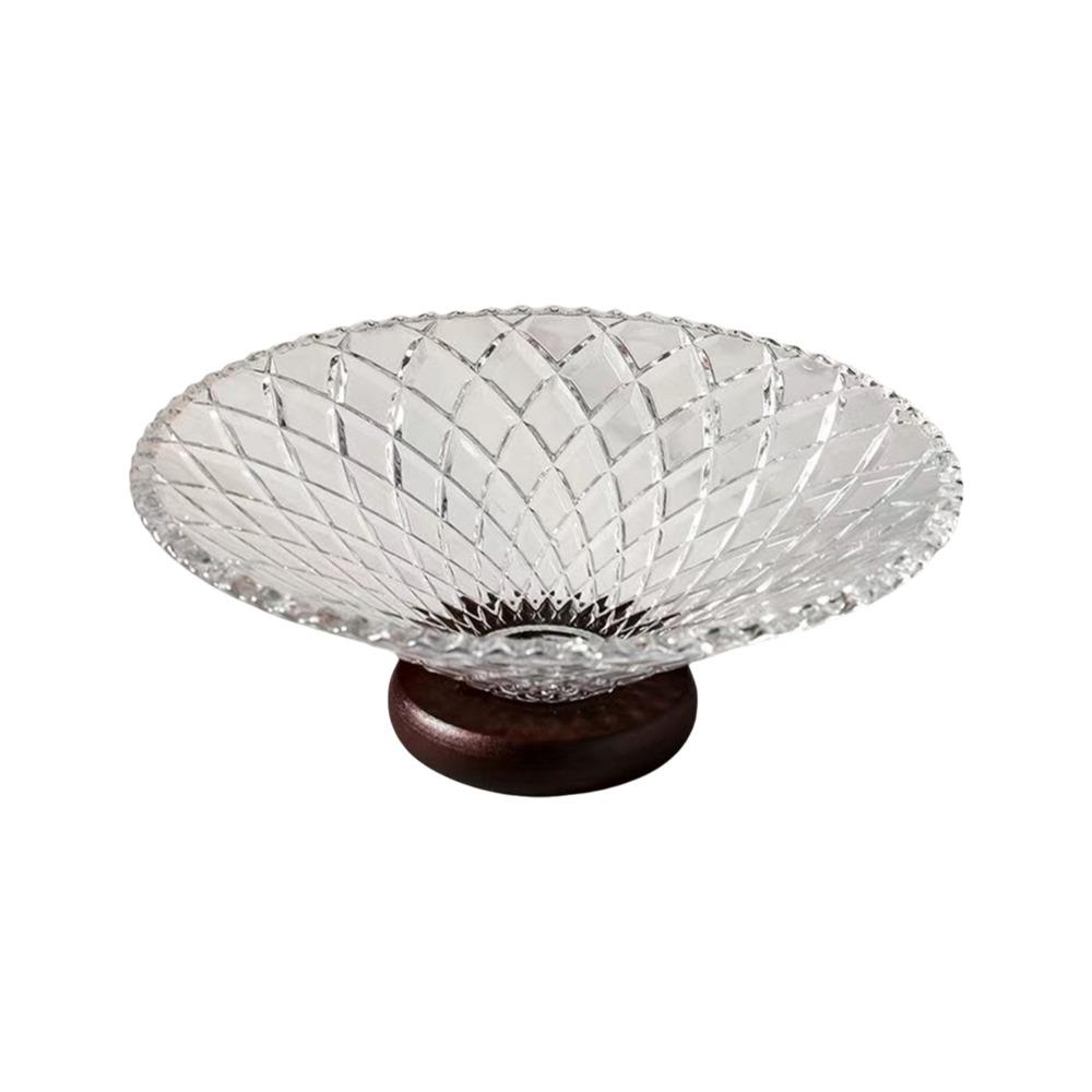Large Capacity French Glass Berry Tray Decorative Dry Fruit Placed Tray  for Snacks Candy