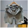 Men's Summer Straight Blue Thin Five-Point Jeans Shorts