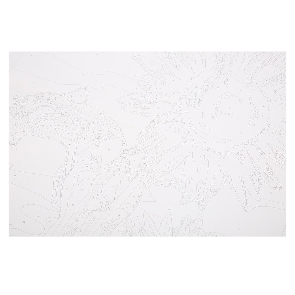 DIY Sunflower Paint By Number Kit 40x50cm Without Frame for Home Office Restaurant Hotel Decoration