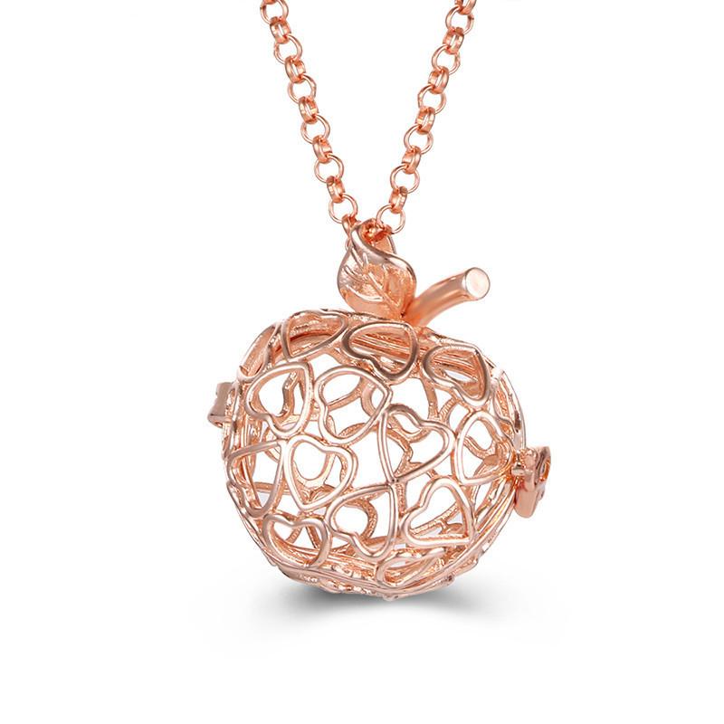 Popular Multi Styles Hollow Vintage Necklace Jewelry Music Ball Pregnancy Bell Necklace Aroma Essential Oil Locket Pendant