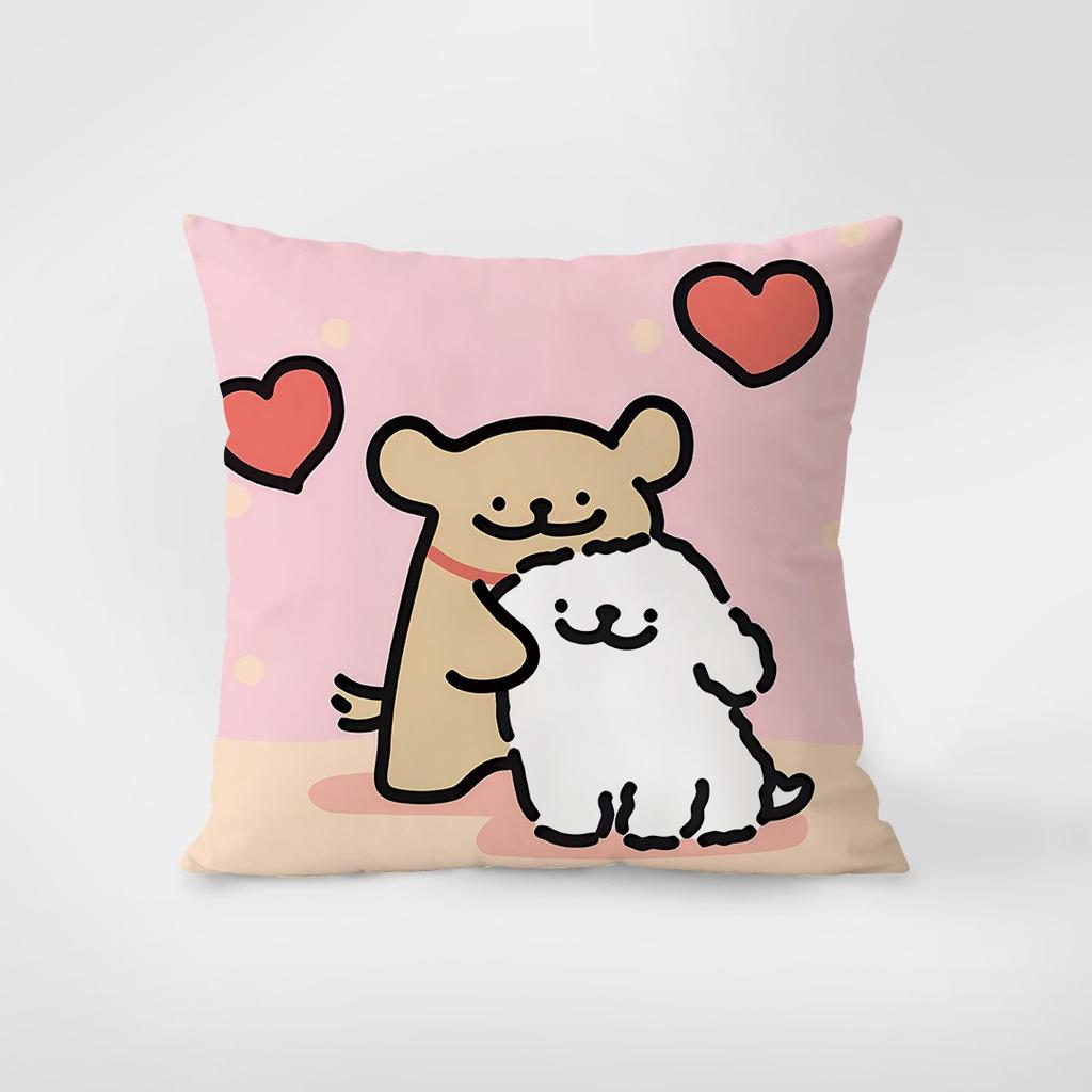 Cute Dog Pattern Pillowcase Interior Decoration Office Living Room Home Pillowcase