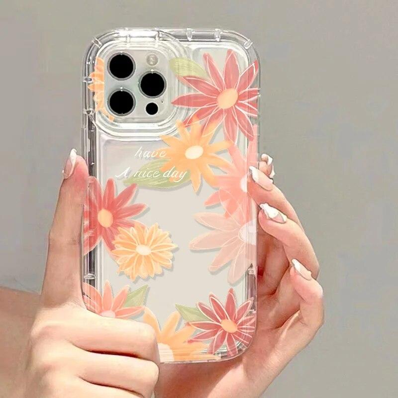 Beautiful Flower Phone Case For iPhone 13 Cases iPhone 11 14 13 Pro Max XR 12 Pro XS Max 7 8 14 Plus SE2 SE3 X Shockproof Cover