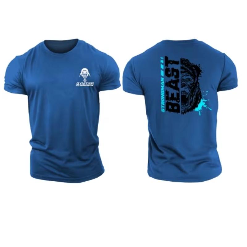 Printed Hercules Beast Blue - Fitness T-Shirt High Quality Casual Men New Short Sleeve Tops Muscle Man Tough Guy T-Shirt