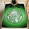 Custom Name,Celtic Football Club Printed Flannel Blanket, soft throw for bedroom sofa, washable, Christmas present, great gift.