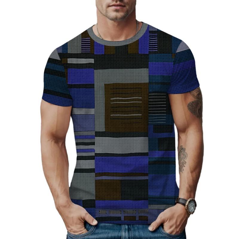 New 3D Digital Printed Summer Abstract Personality Trend Adult Men's T-shirt