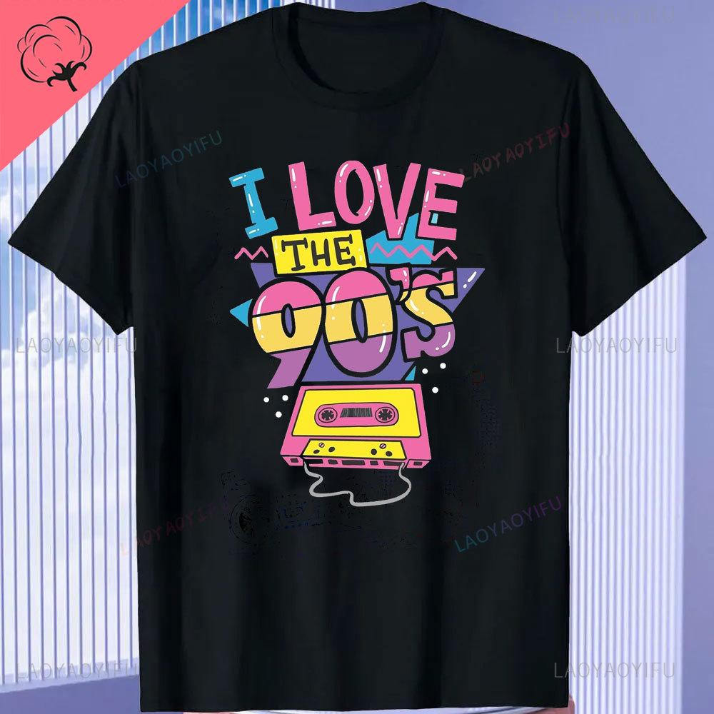 Funny 80s Retro Cotton Tee Clothing Vintage T Shirt Camisetas 1980s Party Gift Turntable Cassette Retro Style Oneck TShirt