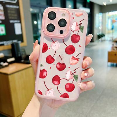 Sommerfrüchte-Print Hülle für iPhone 16 Pro 15 14 13 12 Pro Max 11 Objektivschutz Weiches Silikon Klar iPhone Hülle