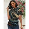 Women's T-shirt 3D Pattern Printed Casual Short Sleeved O-Neck Top Fashionable Street Women's Clothing