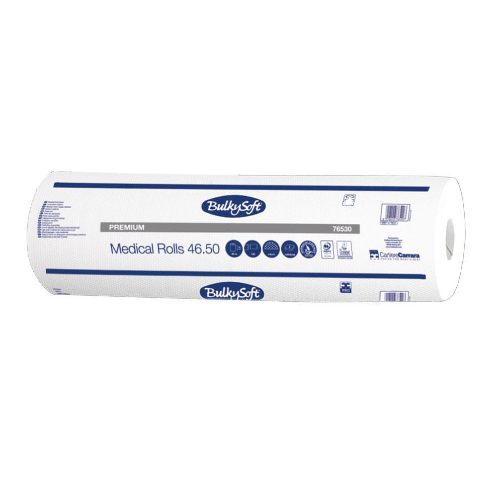 Medical Pad Roll 50cm X 46m White 17g Bulkysoft Premium 1 Roll (135 Pieces 50cm X 34cm)