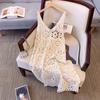 Dress Women Knitting Lace Long Hollow Out Sexy Vest O-Neck Hollow Summer Style Tops Tees Loose Basic