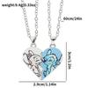 Disney-Stitch Heart Necklace for Couple, Gold and Silver Color, Angel and Stitch, Cute Style , Jewelry Pendant, Gift for Girl, 1