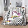Cute Pink Unicorn Throws Blanket Sofa Blanket  Bedroom Living Room Decoration Blanket for Bed Picnic Blanket Throw Blanket