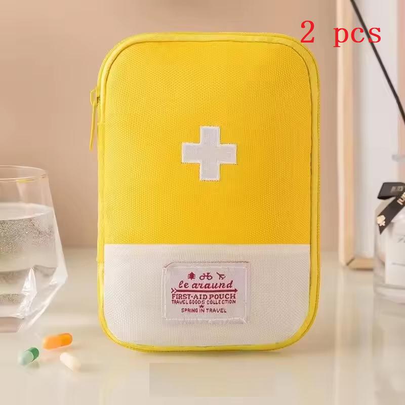 Tragbarer Erste-Hilfe-Koffer mit hoher Kapazität, Reisemedizin und Medikamentenaufbewahrungstasche Oxford-Stoff Organizer-Box Notfall-Überleben