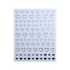 3D Waterproof Silver Nail Stickers: Moon, Cross, Star & Heart Designs