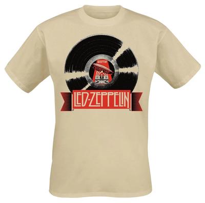 Zand Led Zeppelin Vinylplaat Jimmy Page Officieel Unisex T-shirt