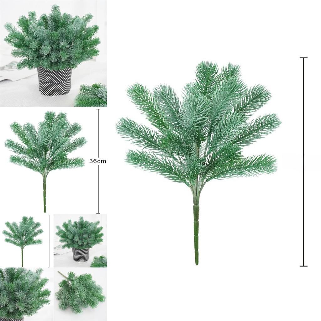 Christmas Floral Fake Pine Needle With Semi Handmade Plastic Material For Gift And Room Decor