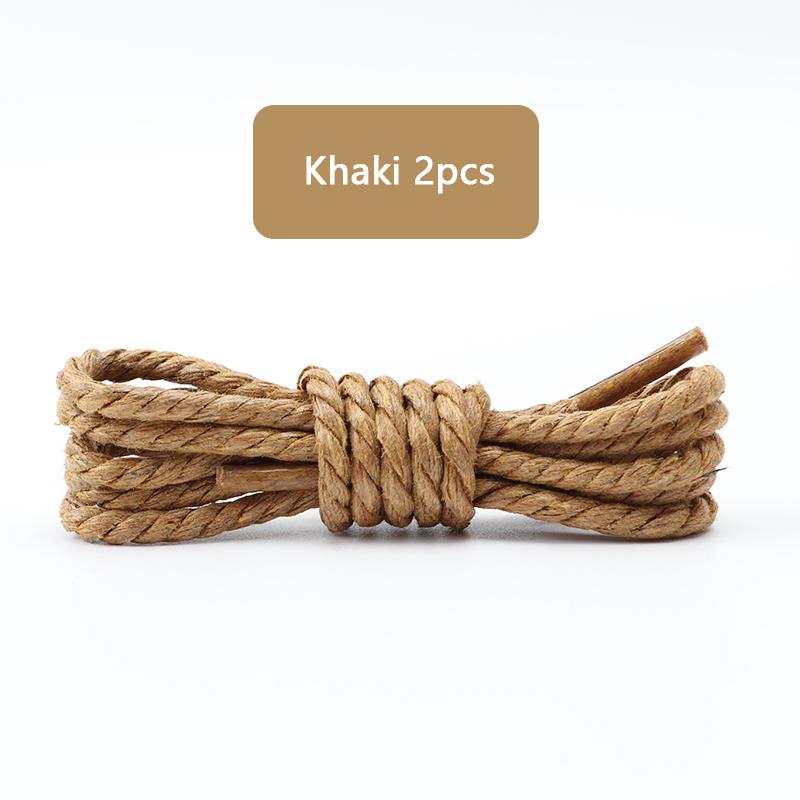 

1Pair Round Shoelaces Leather Shoelaces Waterproof Waxed Cotton Shoelace Oxford Boots Laces for Shoes 60/80/100/120/140/180cm 150cm хакі