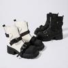 New Autumn Winter Black Warrior Chunky Heel Martin Boots Women Square Toe Trendy Boots