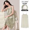 Women's camisole nightdress, summer pure cotton sexy mid-length loungewear, plus-size pad pajamas, pure and sweet style