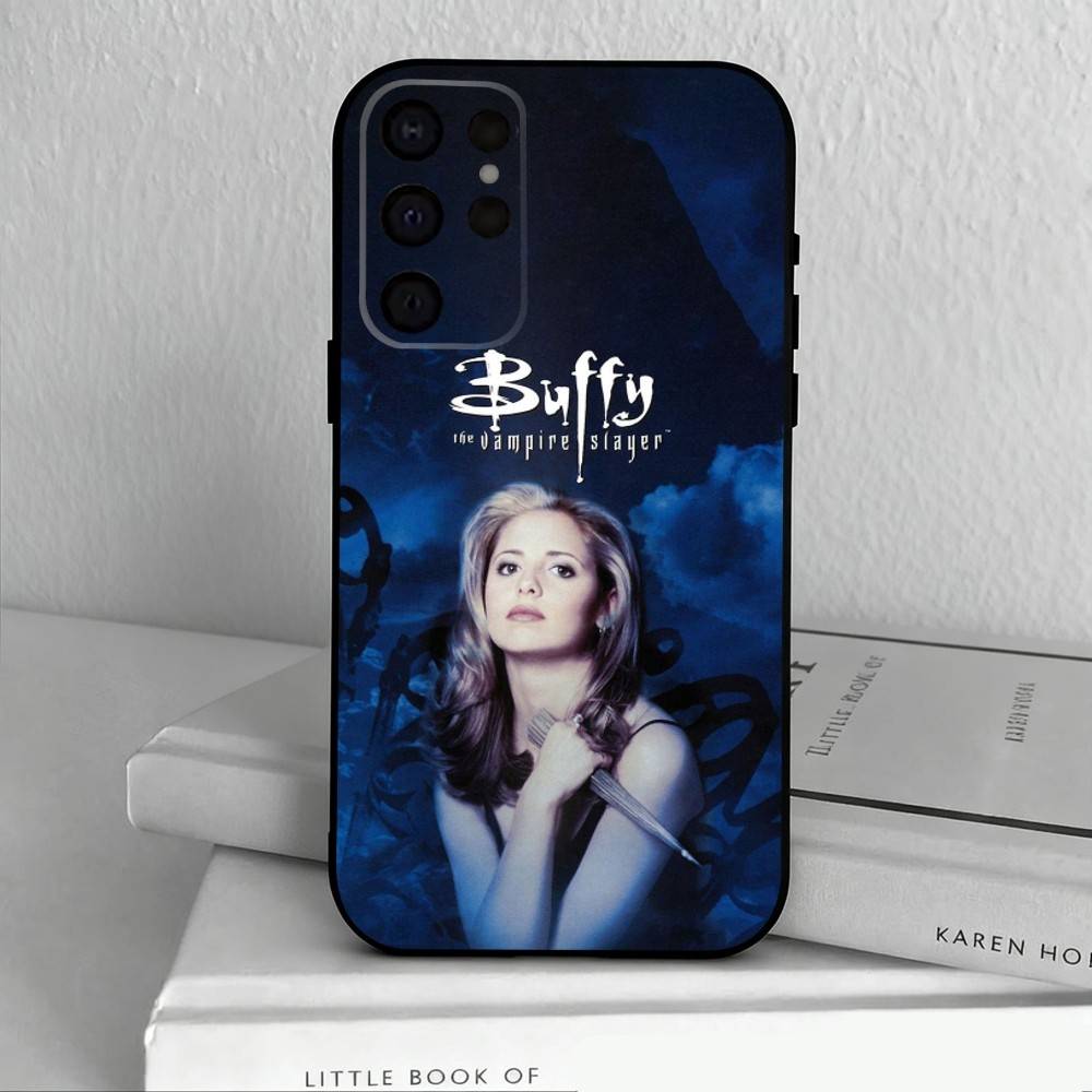 B-Buffy the V-Vampire Slayer   Phone Case For Samsung S25,S24,S21,S22,S23,S30,Ultra,S20,Plus,Others Soft Black Cover