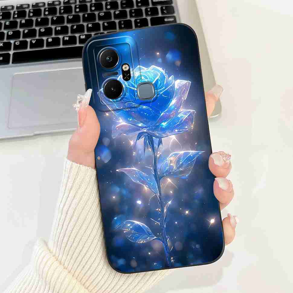 For Infinix Smart 6 Plus X6823C Case Luxury Floral Fashion Soft Silicone Cover For Infinix Smart 6Plus X6823 6.6" Phone Case