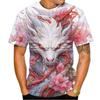 Sommer Neues Herren Top 3D Gedrucktes Muster Drache Modetrend Kurzärmlig Lässig Bequem Rundhals Übergröße T-Shirt