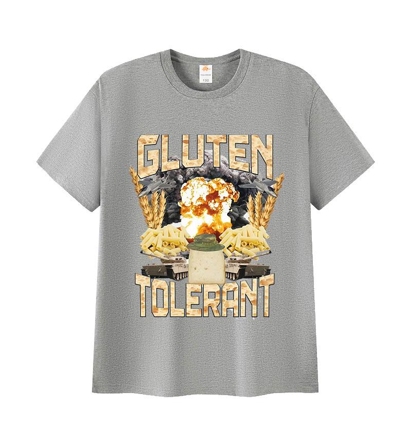 Gluten Tolerant Funny Gift for Gluten Intolerant Tshirt Unisex Women Vintage Oversized T Shirt Casual ONeck Short Sleeve T Shirts