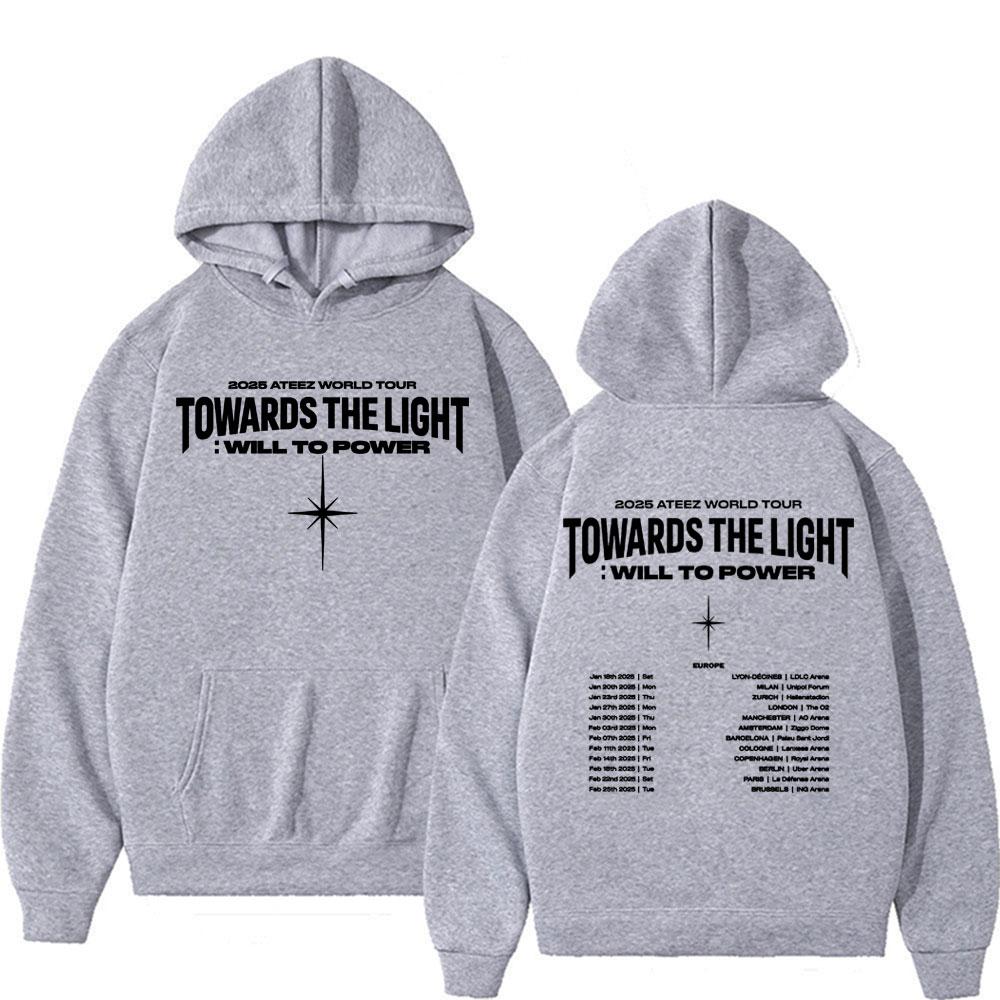 

2025 Ateez World Tour Towards The Light: Will To Power Hoodies Men Women Korean Fashion High Quality Casual Sweatshirt Pullovers 3XL