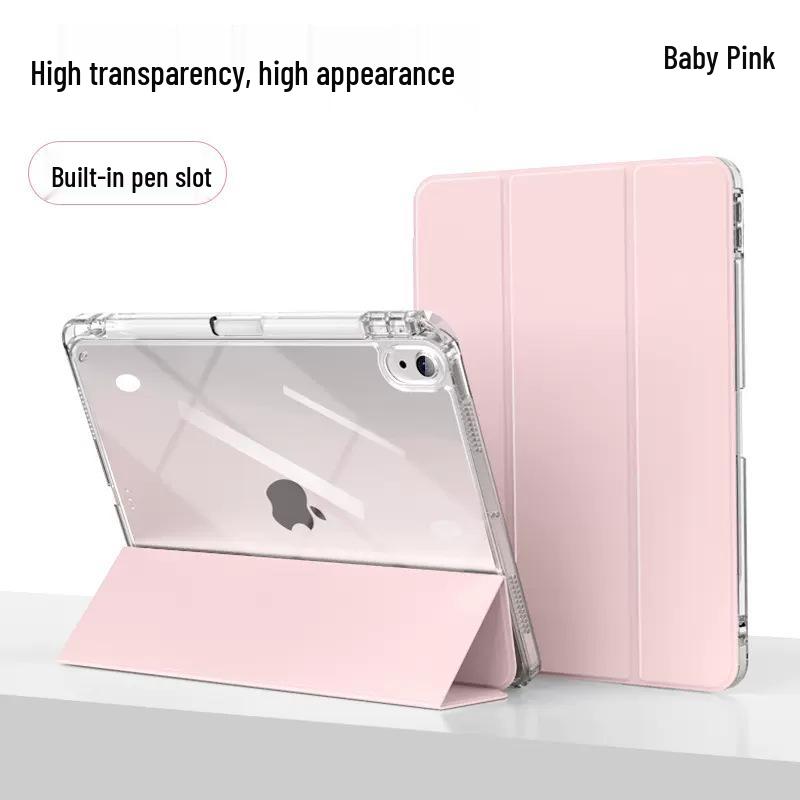 2023 iPad Air 4 Pro 11 Case with Pen Slot, 9.7-10.4 Inch High-Transparency Acrylic Trifold for Huawei