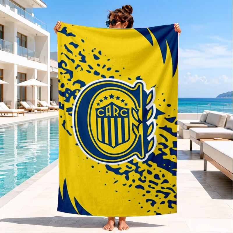 Rosario Central Crest Beach Towel, Quick-drying, Easy to Care for, Suitable for Both Fitness and Beach Vacations,Sports Essential