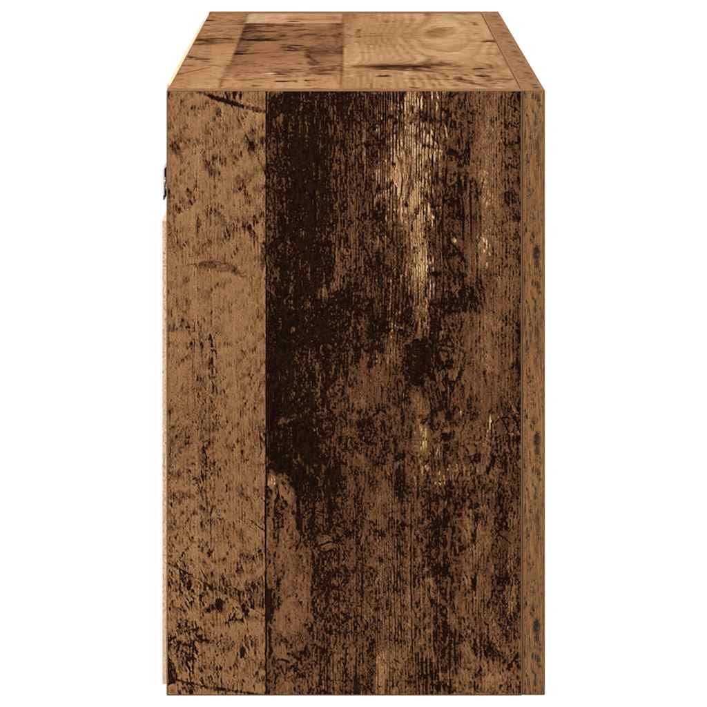 Bathroom Wall Cabinet Reclaimed Wood Look 100x25x40 cm Engineered Wood