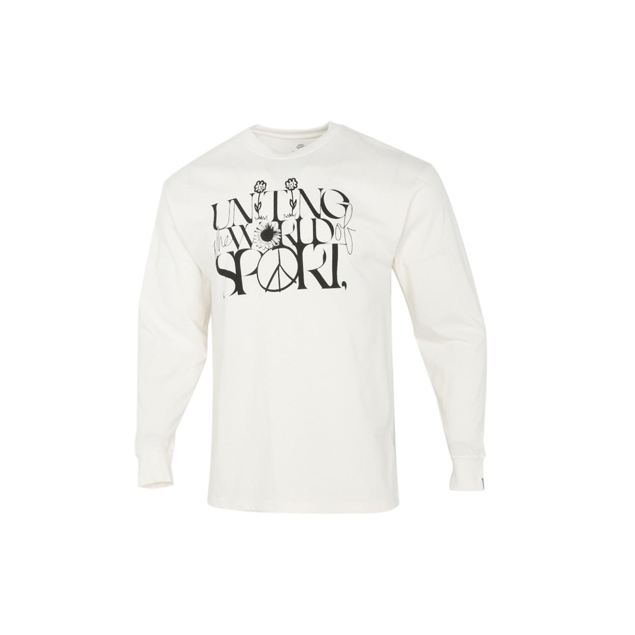 Nike Sportswear Casual Sports Round Neck Pullover Long Sleeves Creamy White Men s DM2191-902 L