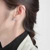 Fashion Versatile Cubic Zirconia Brass Earring Elegant Heart Shape Korean Decoration Women Hugging Earring Jewelry Heart Earring