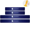 4Pcs Car Door Threshold Sill Carbon Fiber Sticker Protector Decal Accessories For Peugeot 107 2008 206 207 208 307 308 508 Wheel