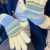 Warm Girl Knitted Gloves Plush Touch Screen Gloves Korean Five-fingered Gloves