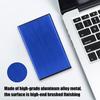 2.5inch USB2.0 Notebook External Mobile Hard Disk Case Box Aluminum Alloy Brushed Fit for 2TB HDD SSDBlue  (Not Inclube