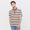 MONTAGUT Herren gestreiftes atmungsaktives kurzärmeliges Poloshirt